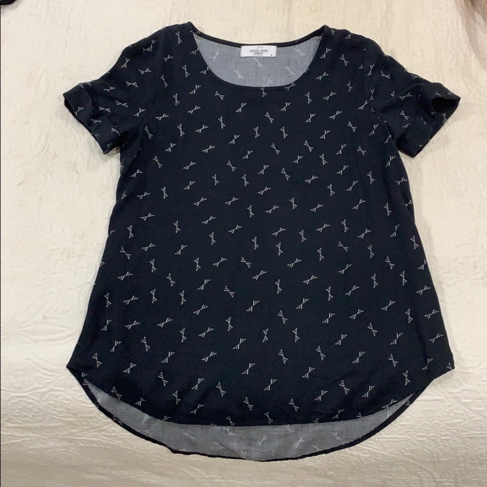 CJLA Black & white blouse, S (EUC)